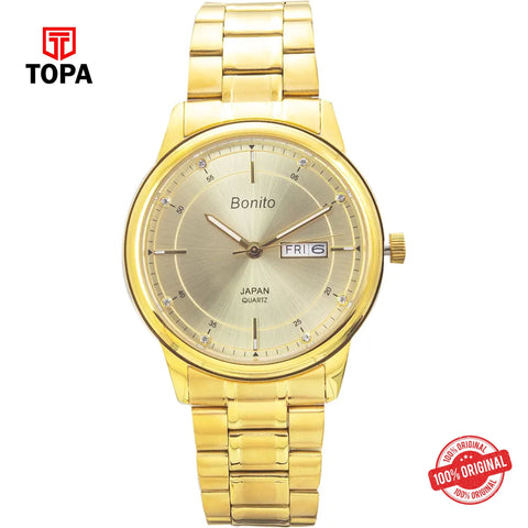 Topa Bonito-K-6118-GLD-Metal-Band-Men-Watch - Product Image 1