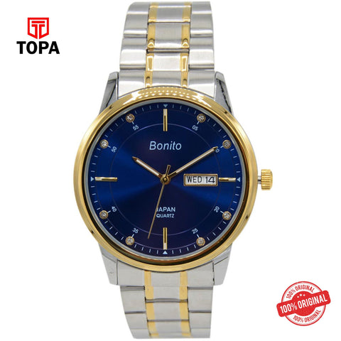 Topa Bonito-K-6118-Two-Tone-Steel-Band-Mens-Watch - Product Image 1