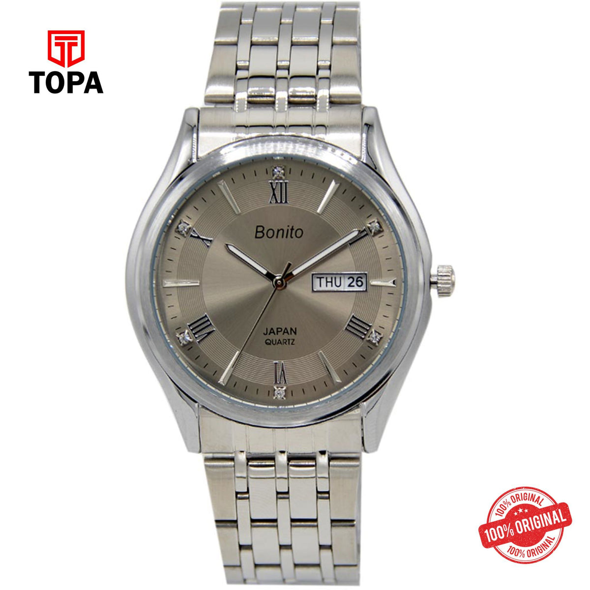 Topa Bonito-K-6119-Steel-Band-Mens-Watch - Product Image 1