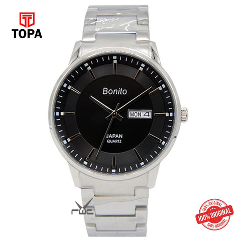 Topa Bonito-K-6121-Steel-Black-Metal-Band-Mens-Watch - Product Image 1