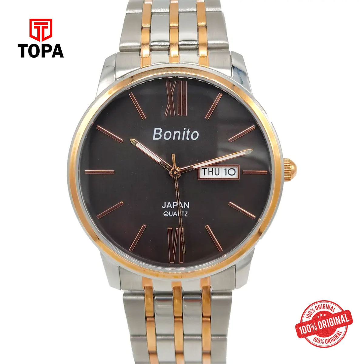 Topa Bonito-K-6122-TTRS-GRY-Metal-Band-Men-Watch - Product Image 1