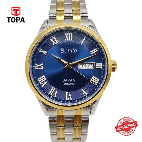 Topa Bonito-K-6124-TTGD-BLU-Metal-Band-Men-Watch - Product Image 1