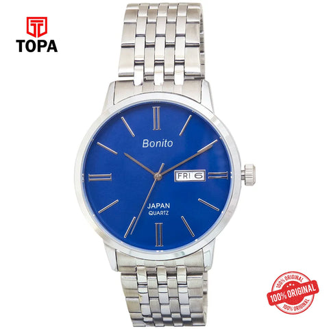 Topa Bonito-K-6126-CH-BLU-Metal-Band-Men-Watch - Product Image 1