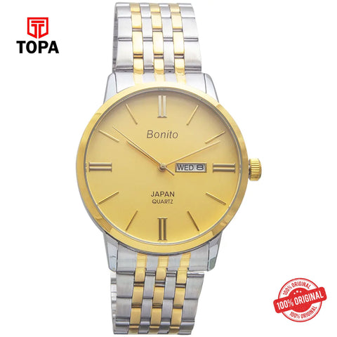 Topa Bonito-K-6126-TT-GLD-Metal-Band-Men-Watch - Product Image 1