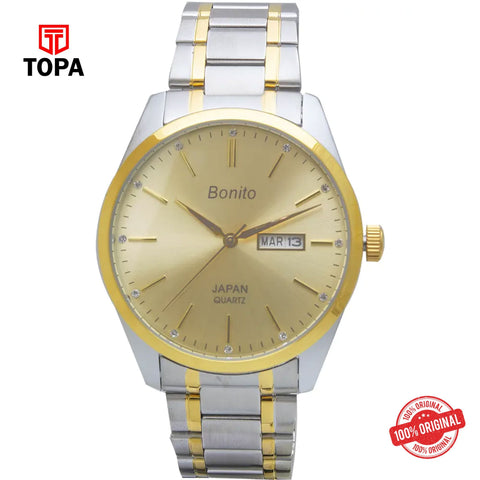 Topa Bonito-K-6127-TT-GLD-Metal-Band-Men-Watch - Product Image 1