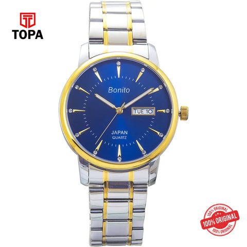 Topa Bonito-K-6128-TT-BLU-Metal-Band-Men-Watch - Product Image 1