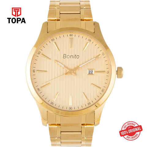 Topa Bonito-K-6131-GLD-Metal-Band-Men-Watch - Product Image 1