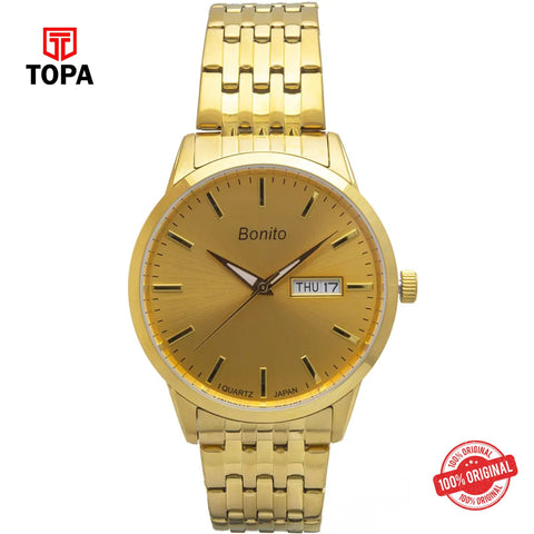 Topa Bonito-K-6131-GLD-Metal-Band-Men-Watch - Product Image 1
