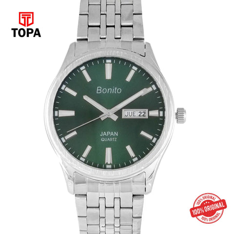 Topa Bonito-K-6132-CH-GRN-Metal-Band-Men-Watch - Product Image 1