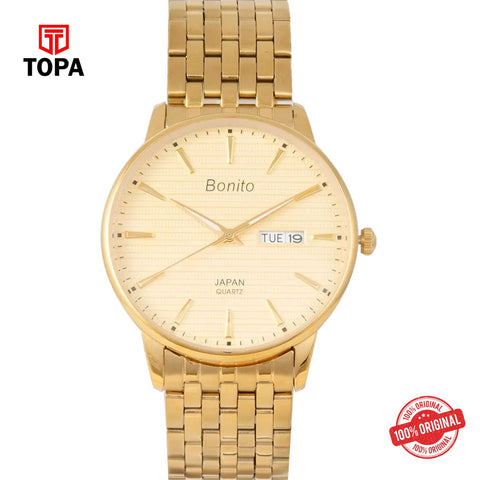 Topa Bonito-K-6134-GLD-Metal-Band-Men-Watch - Product Image 1