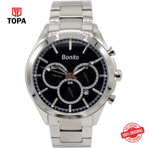 Topa Bonito-K-7007-CH-BLK-Multi-Function-Men-Watch - Product Image 1