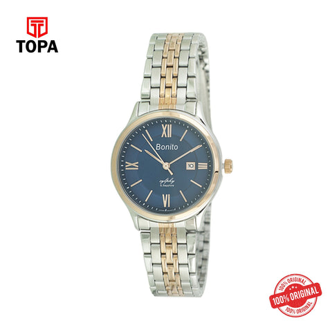 Topa Bonito-Q-2511-TT-R-Blu-Metal-Band-Ladies-Watch - Product Image 1