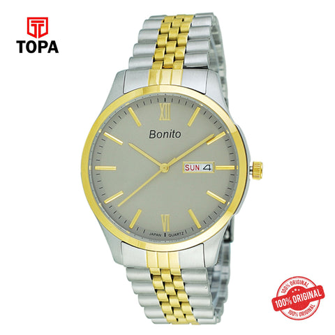Topa Bonito-k-6003-TT-G-GRY-Metal-Band-Mens-Watch - Product Image 1