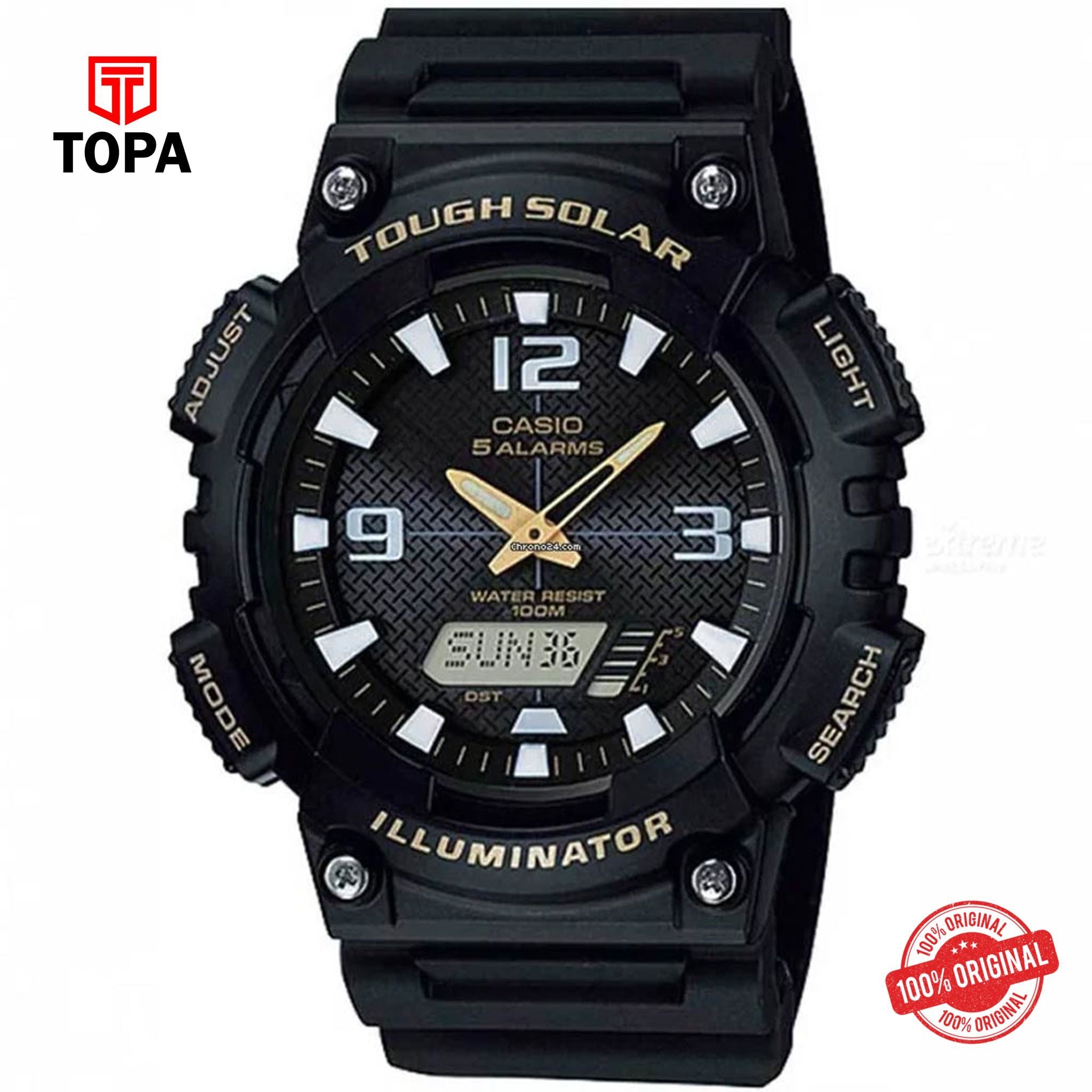 Casio AQ-S810W-1B Solar Analog Men's Watch