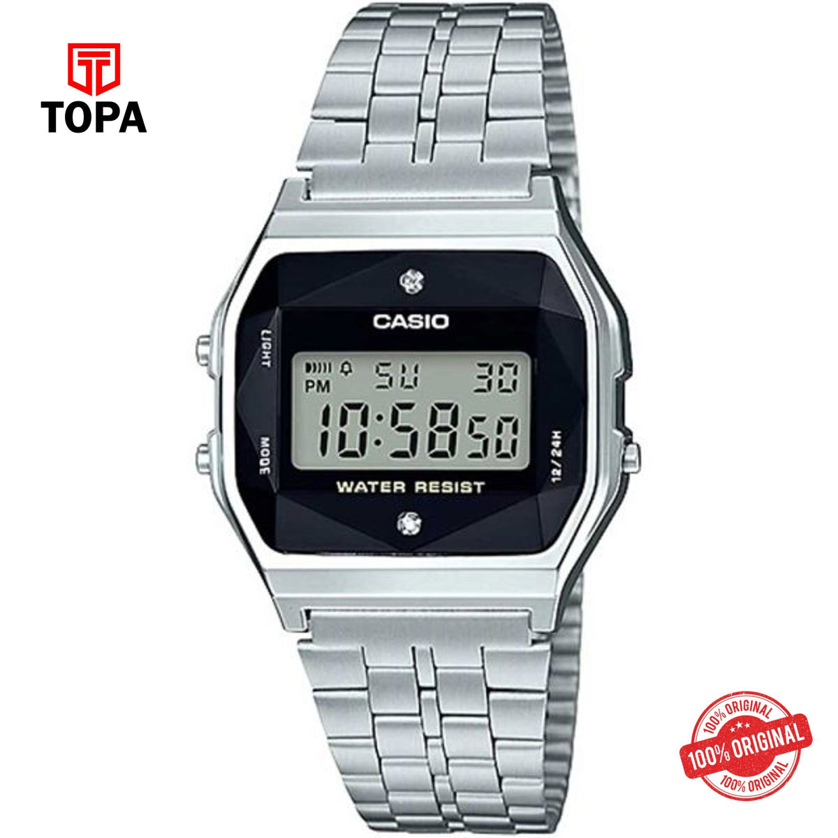 Casio A-159WAD-1DF Quartz Digital Women's Watch