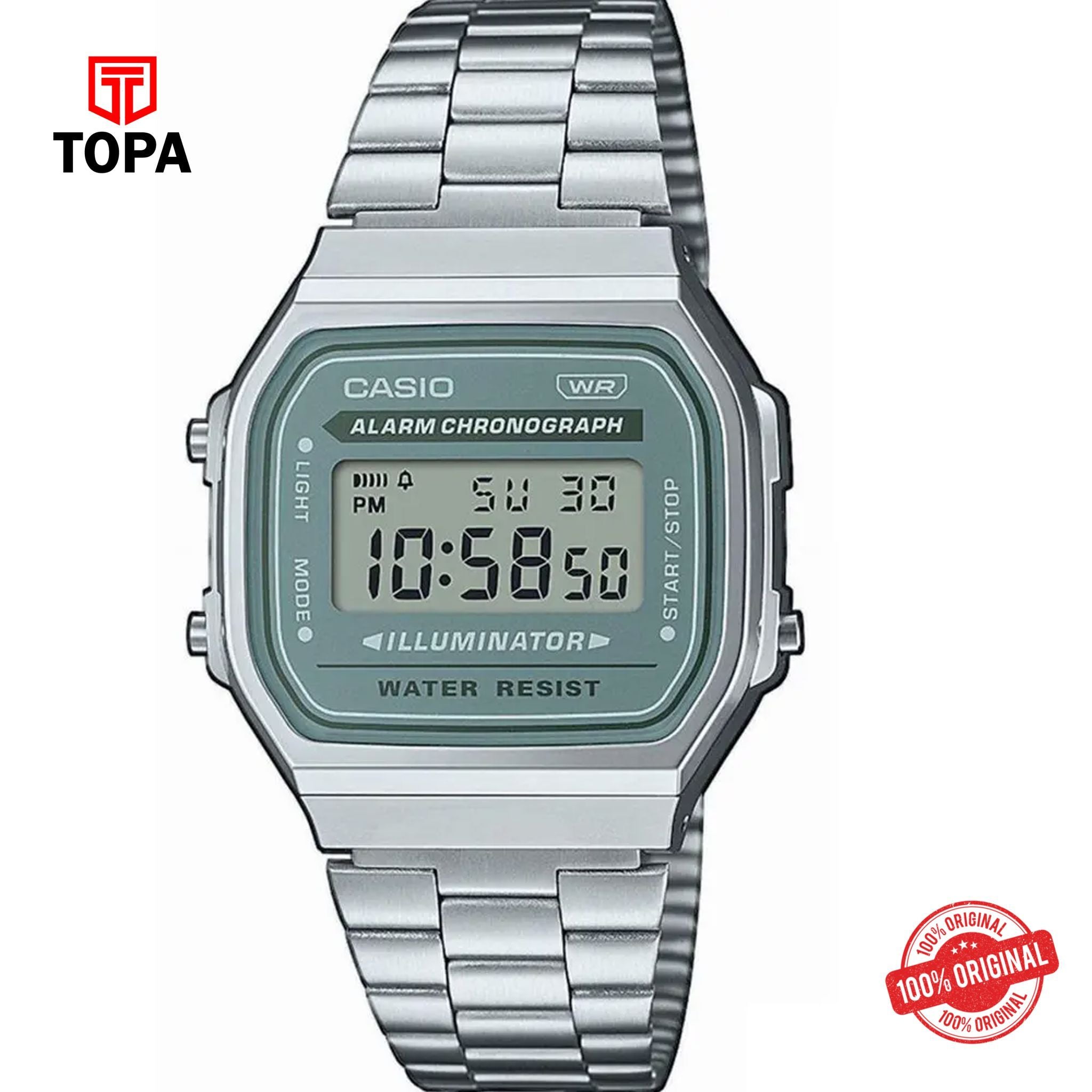 Casio A-168WA-3A Quartz Digital Unisex Watch