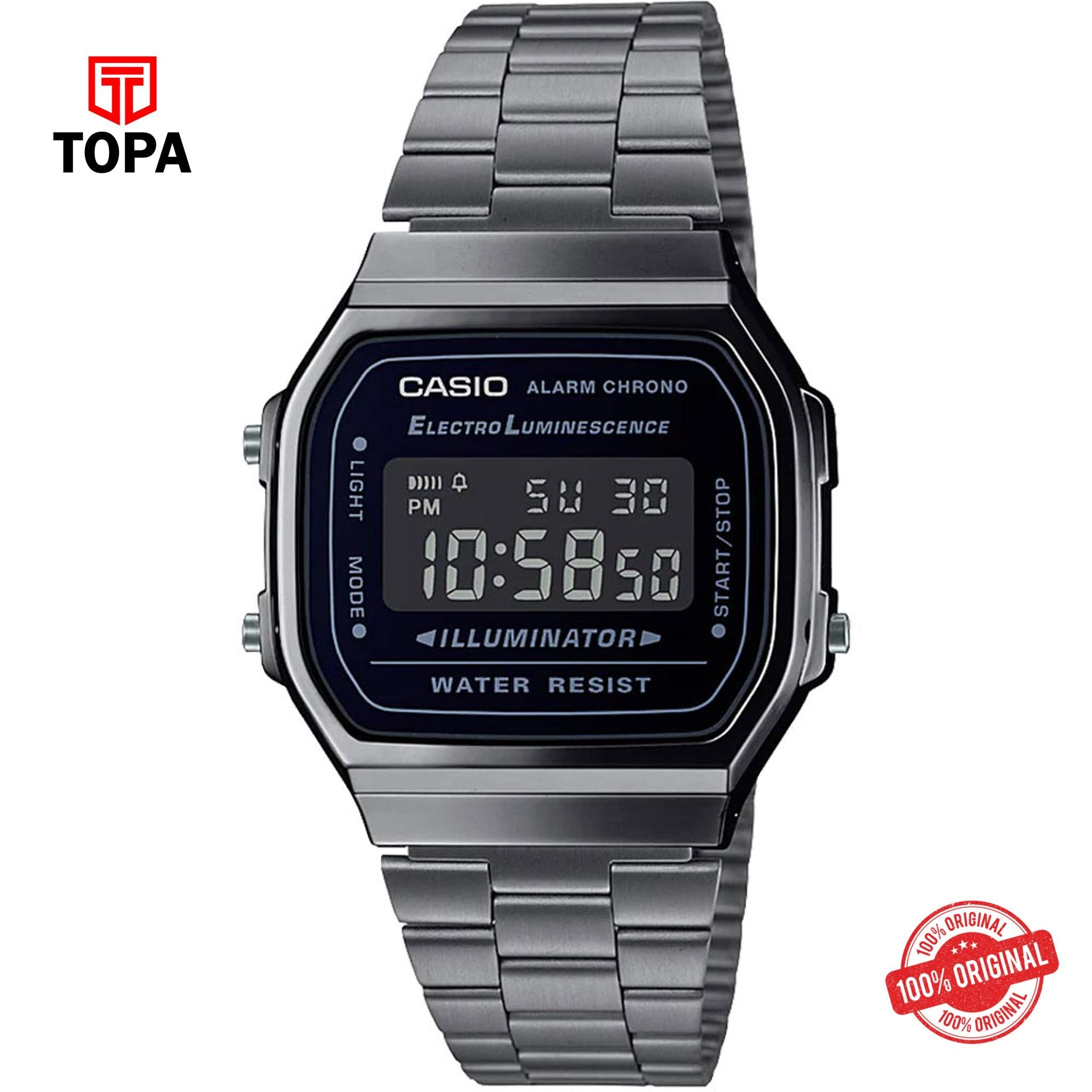 Casio A-168WGG-1B Quartz Digital Unisex Watch