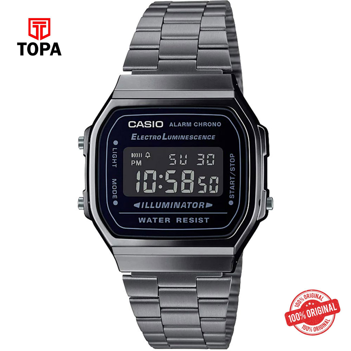 Casio A-168WGG-1B Quartz Digital Unisex Watch