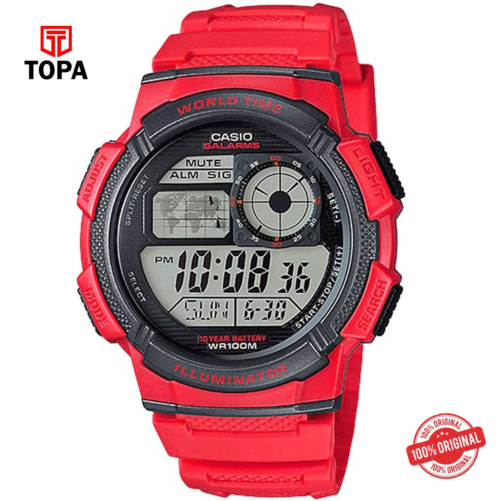 Topa Casio-AE-1000W-4AV-Rubber-Strap-Men-Watch - Product Image 1
