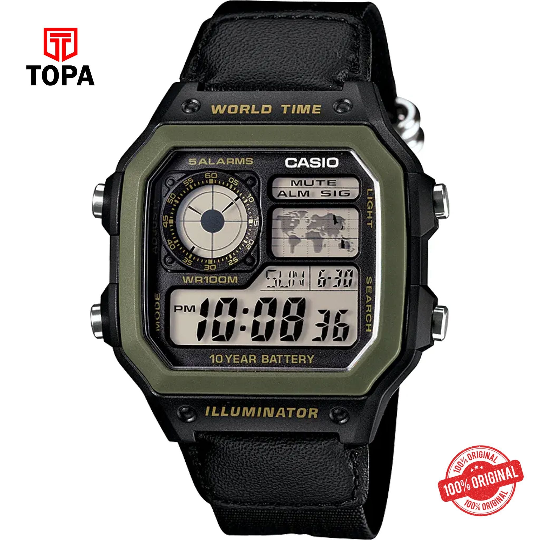 Casio AE-1200WHB-1B Quartz Digital Men's Watch