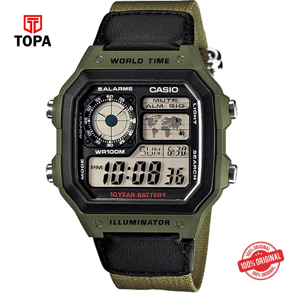 Casio AE-1200WHB-3B Quartz Digital Men's Watch