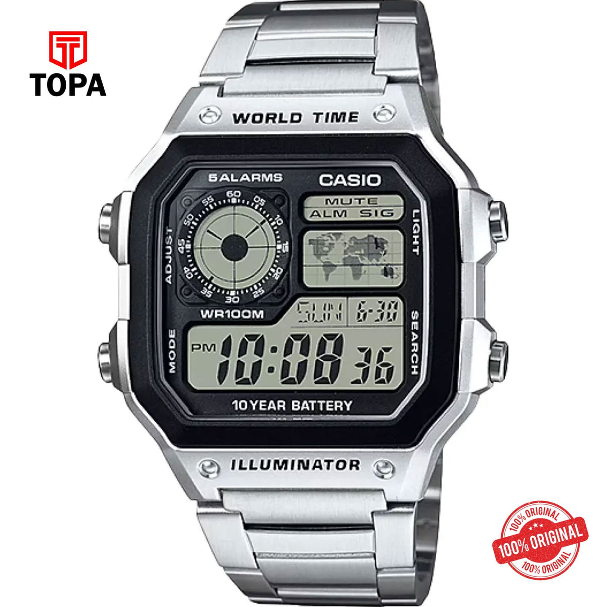 Casio AE-1200WHD-1AVDF Quartz Digital Men's Watch