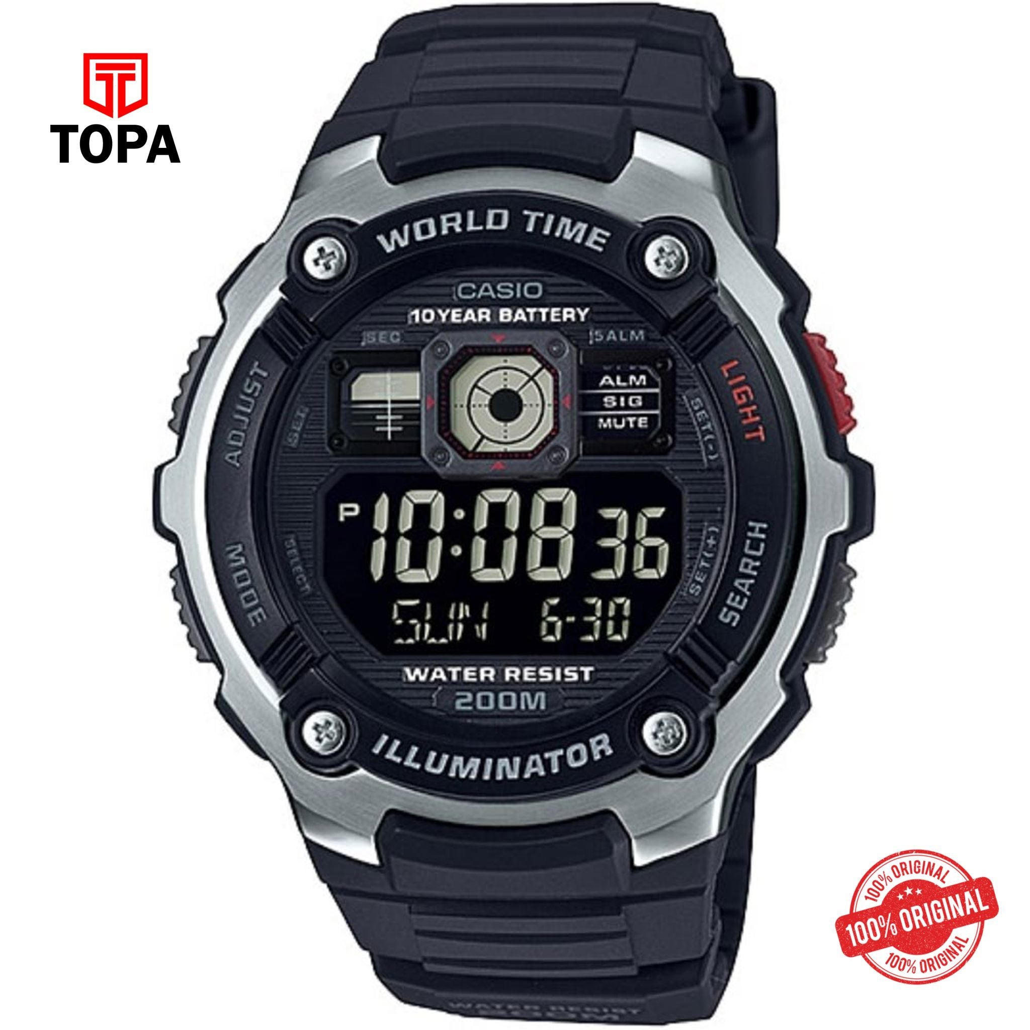 Casio AE-2000W-1B Quartz Digital Men's Watch