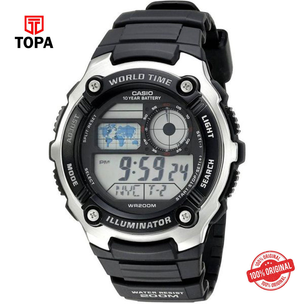 Casio AE-2100W-1AV Quartz Digital Men's Watch