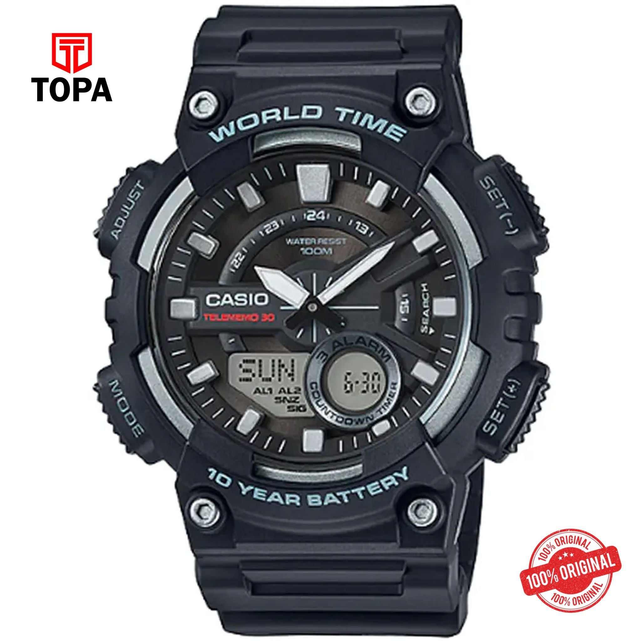 Casio AEQ-110W-1AV Quartz Digital Men's Watch