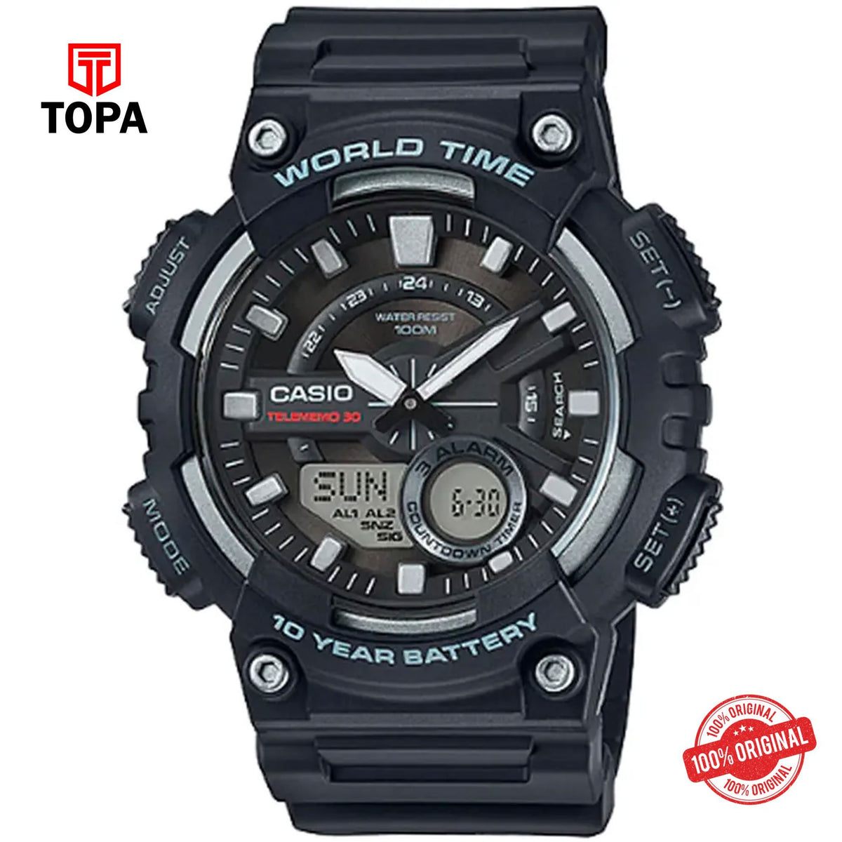 Casio AEQ-110W-1AV Quartz Digital Men's Watch