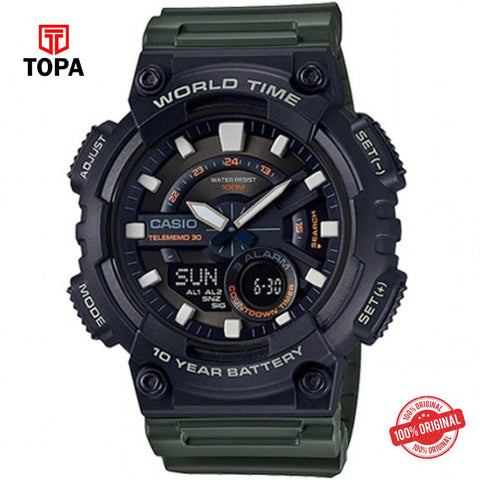 Casio AEQ-110W-3AV Quartz Digital Men's Watch
