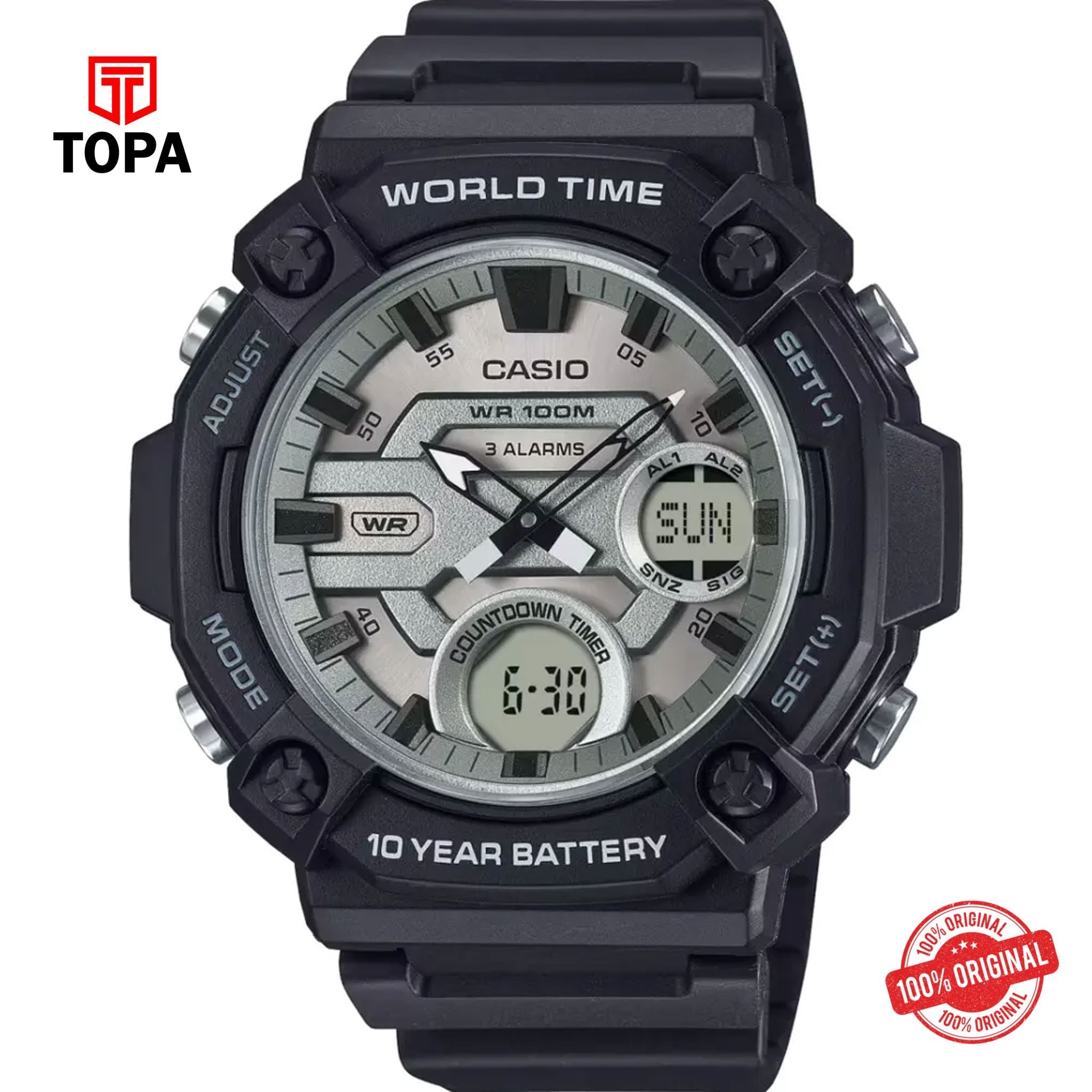 Casio AEQ-120W-7A Quartz Digital Men's Watch
