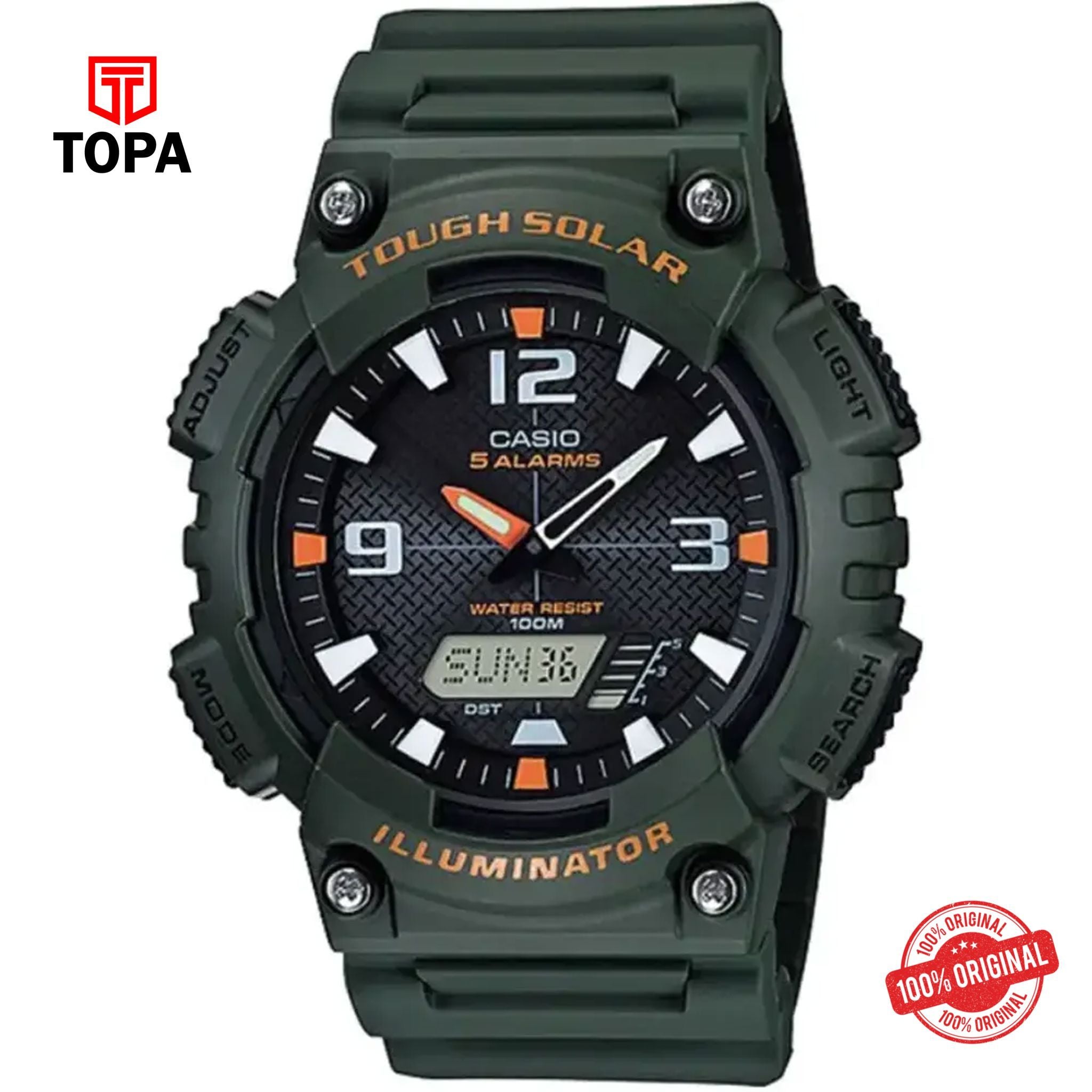 Casio AQS-810W-3AV Solar Digital Men's Watch