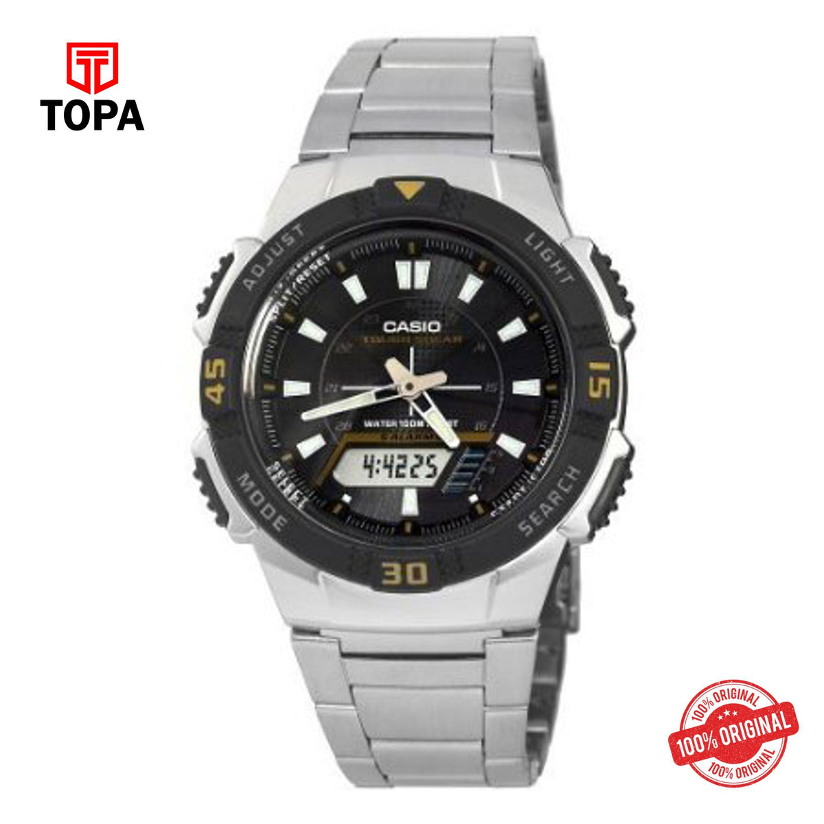 Casio AQS-800WD-1EV Solar Analog-Digital Men's Watch