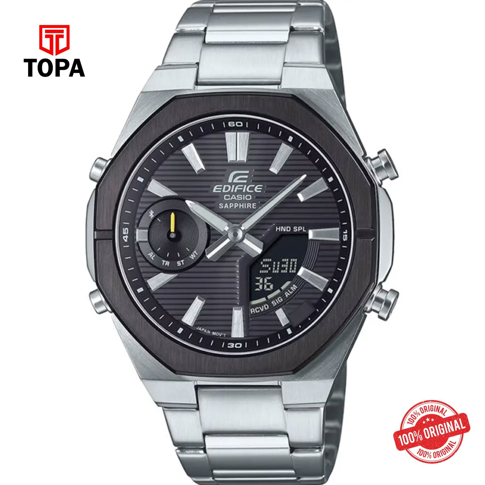 Topa Casio-Edifice-ECB-S10DB-1A-Metal-Band-Men-Watch - Product Image 1