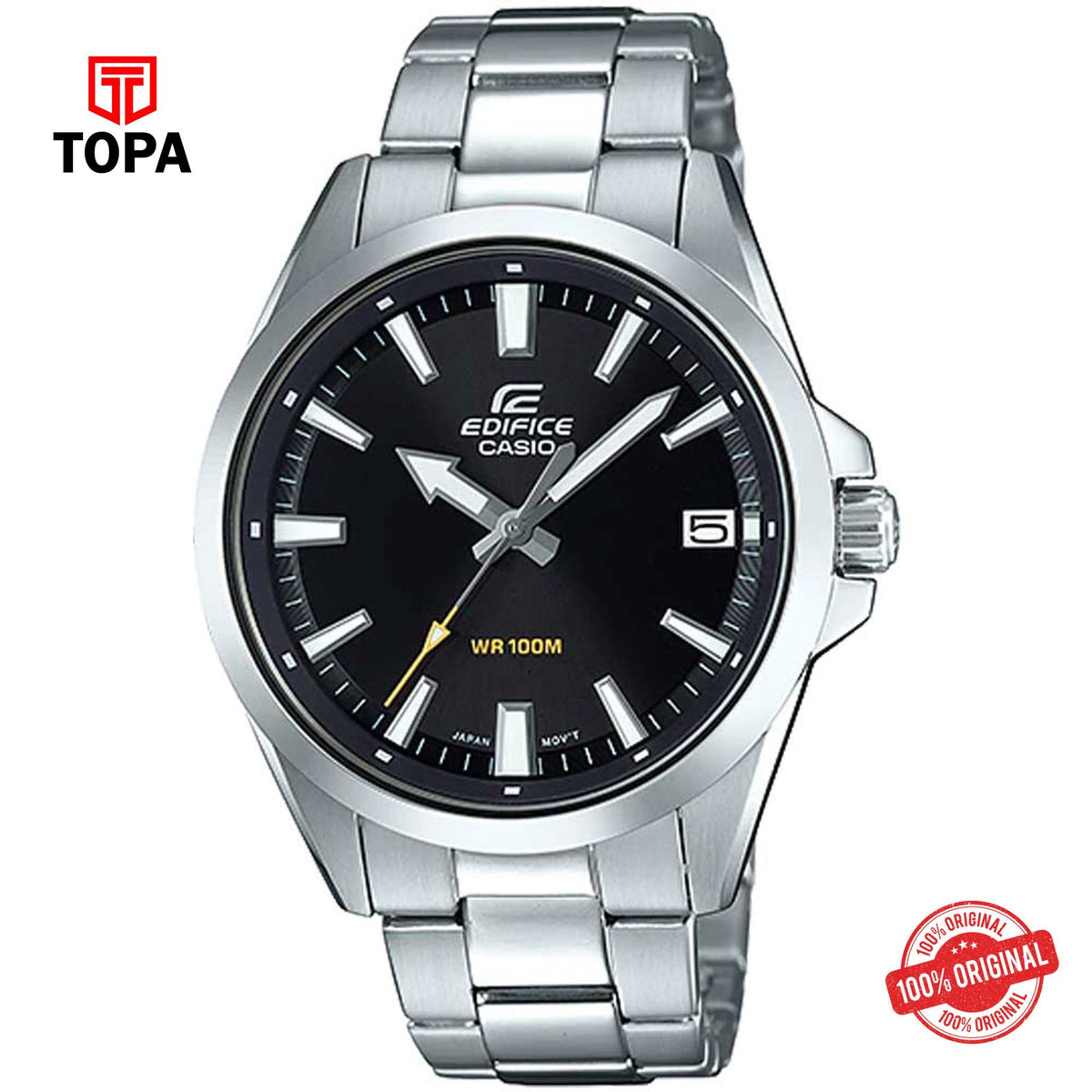 Topa Casio-Edifice-EFV-100D-1AV-Metal-Band-Men-Watch - Product Image 1