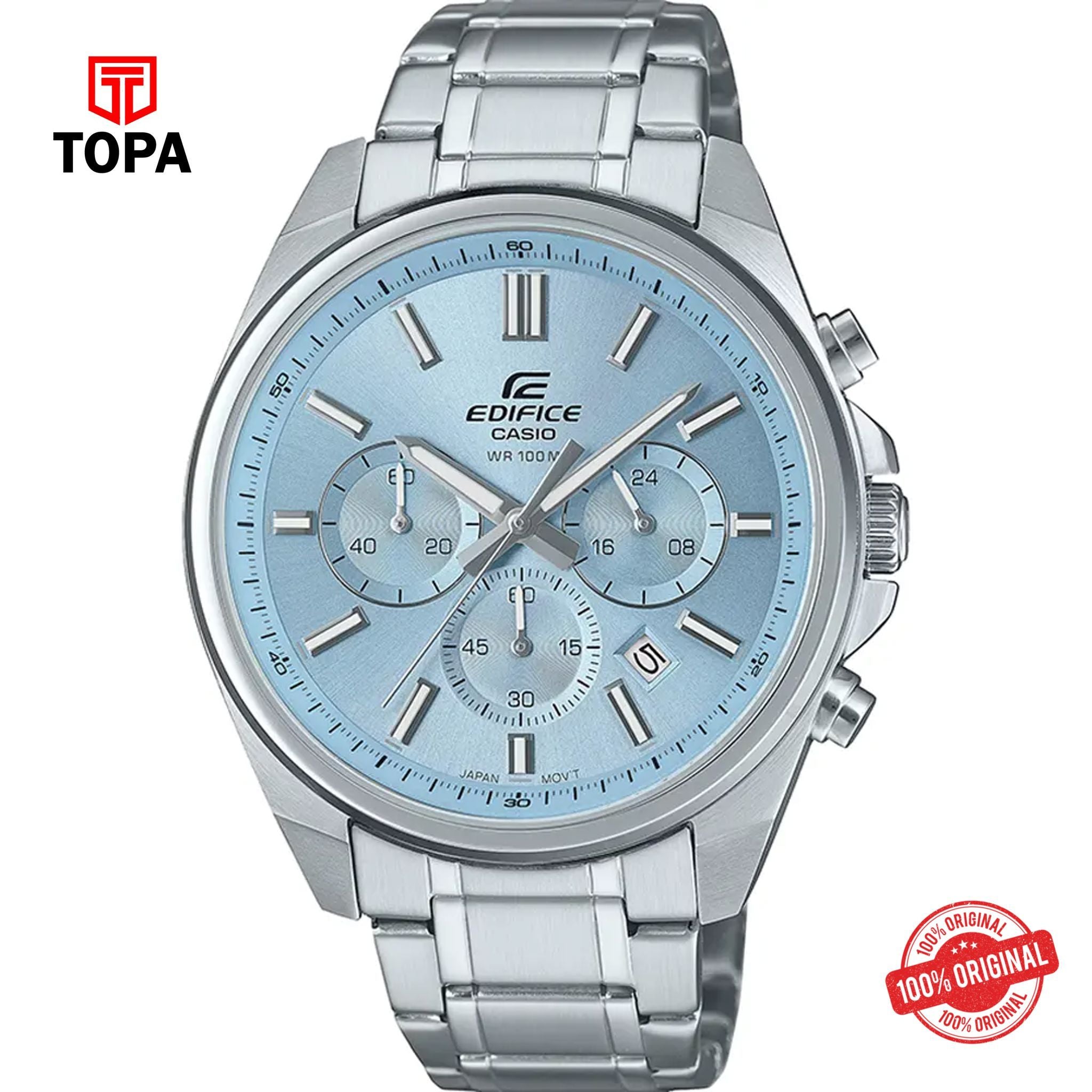 Topa Casio-Edifice-EFV-650D-2B-Metal-Band-Men-Watch - Product Image 1