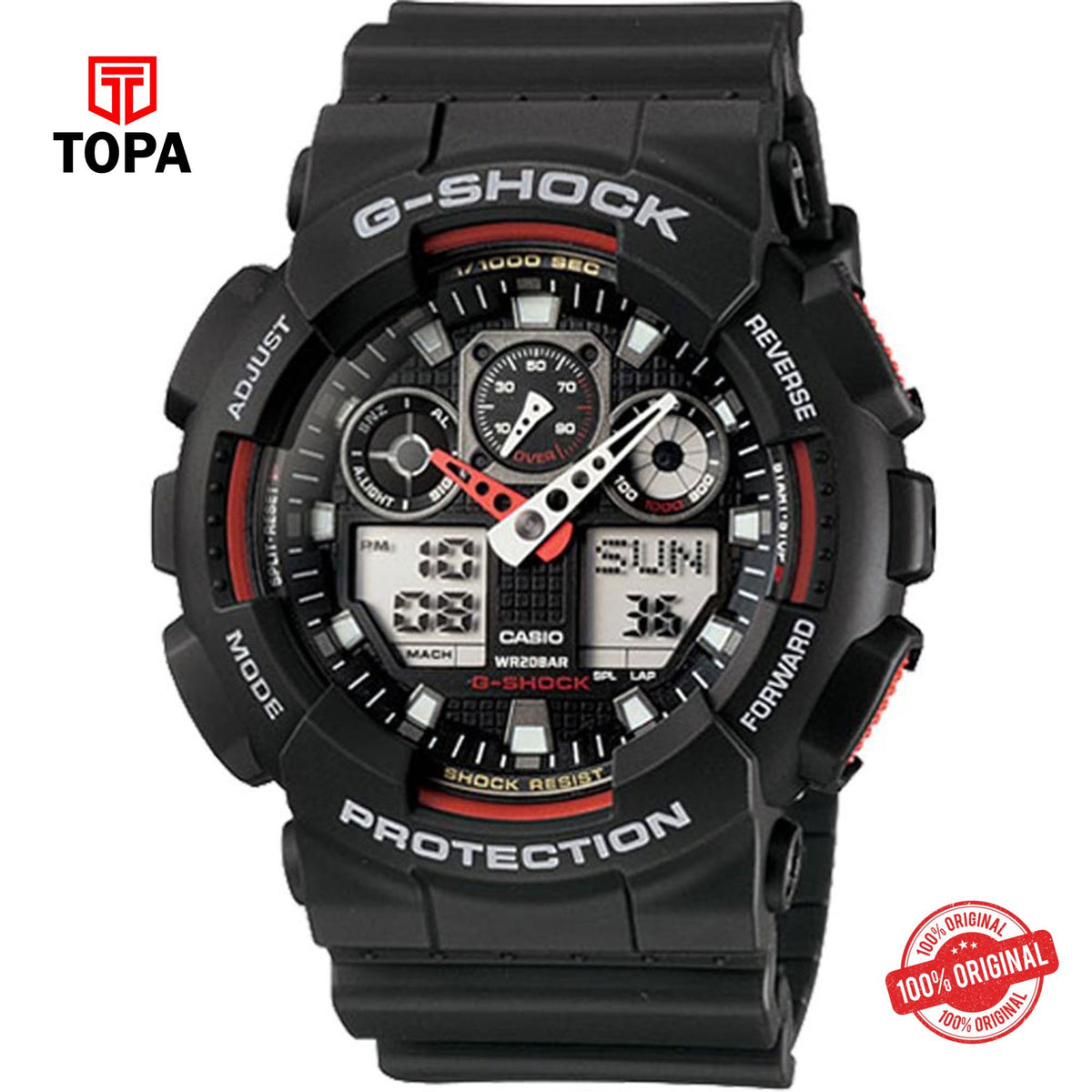 G-Shock GA-100-1A4 Quartz Analog Men's Watch