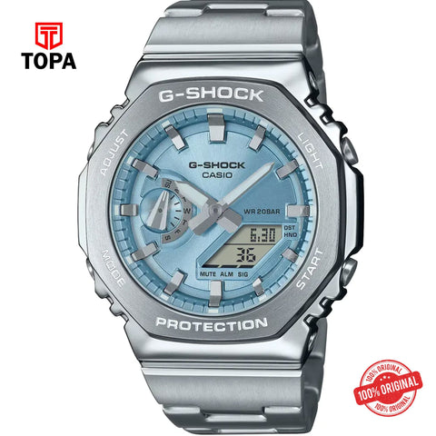 Topa Casio-G-Shock-GM-2110D-2A-Metal-Band-Men-Watch - Product Image 1