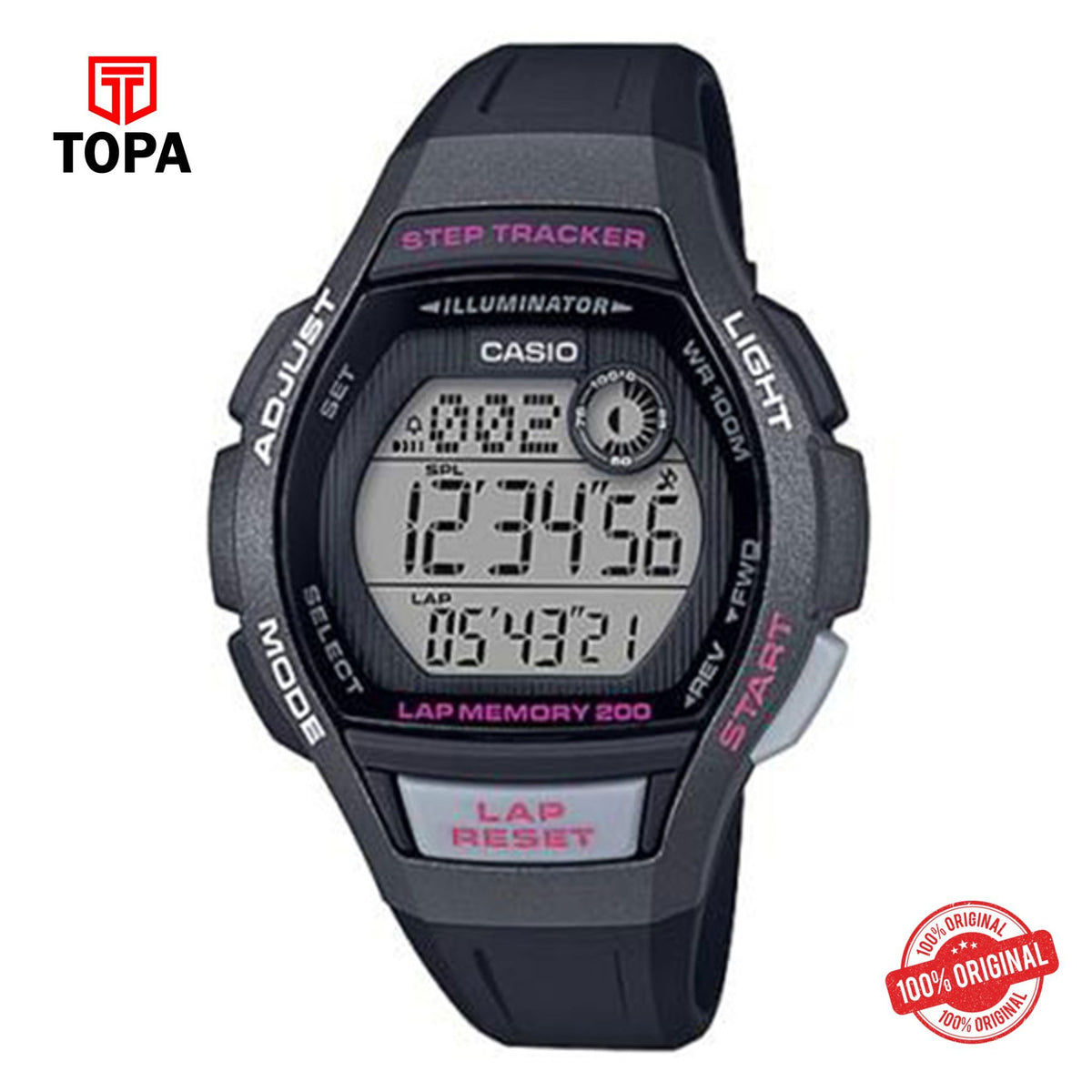 Casio LWS-2000H-1AV Quartz Digital Women's Watch