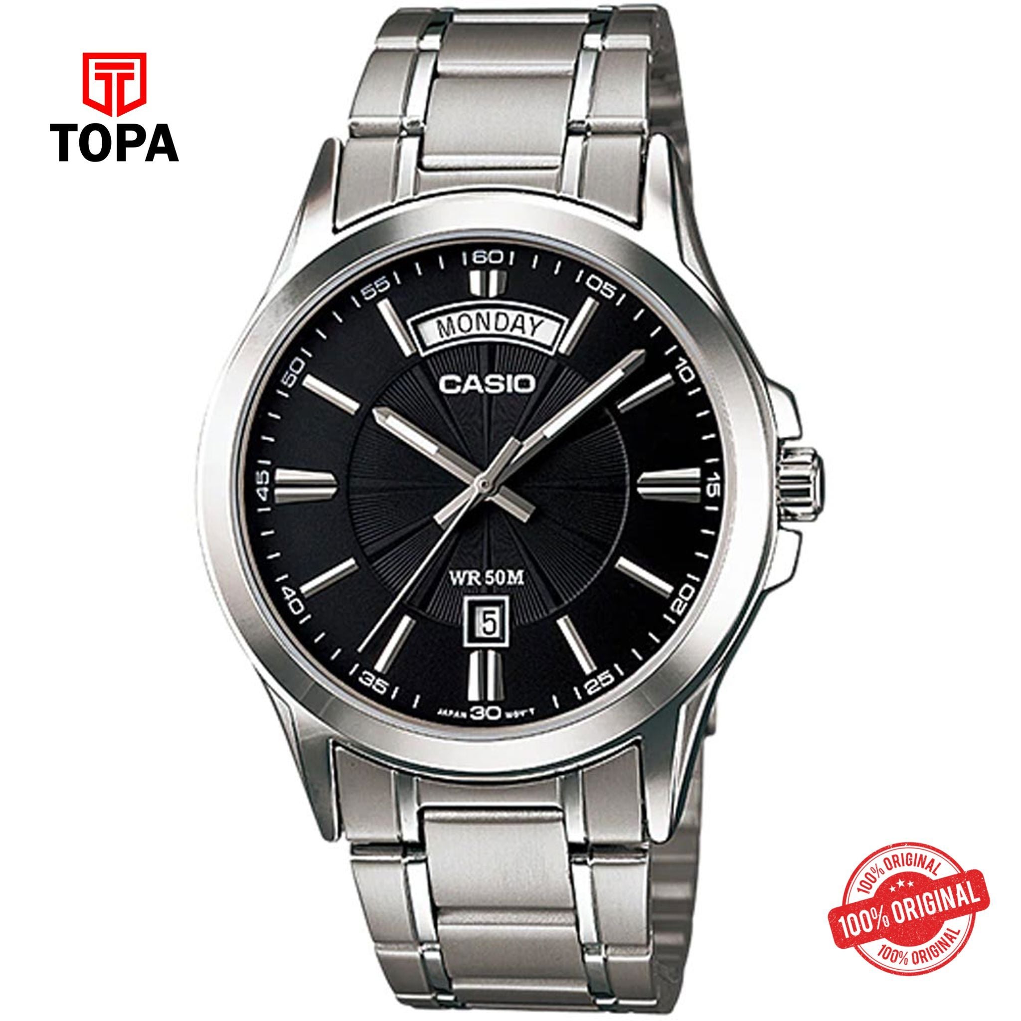Topa Casio-MTP-1381D-1AV-Metal-Band-Men-Watch - Product Image 1