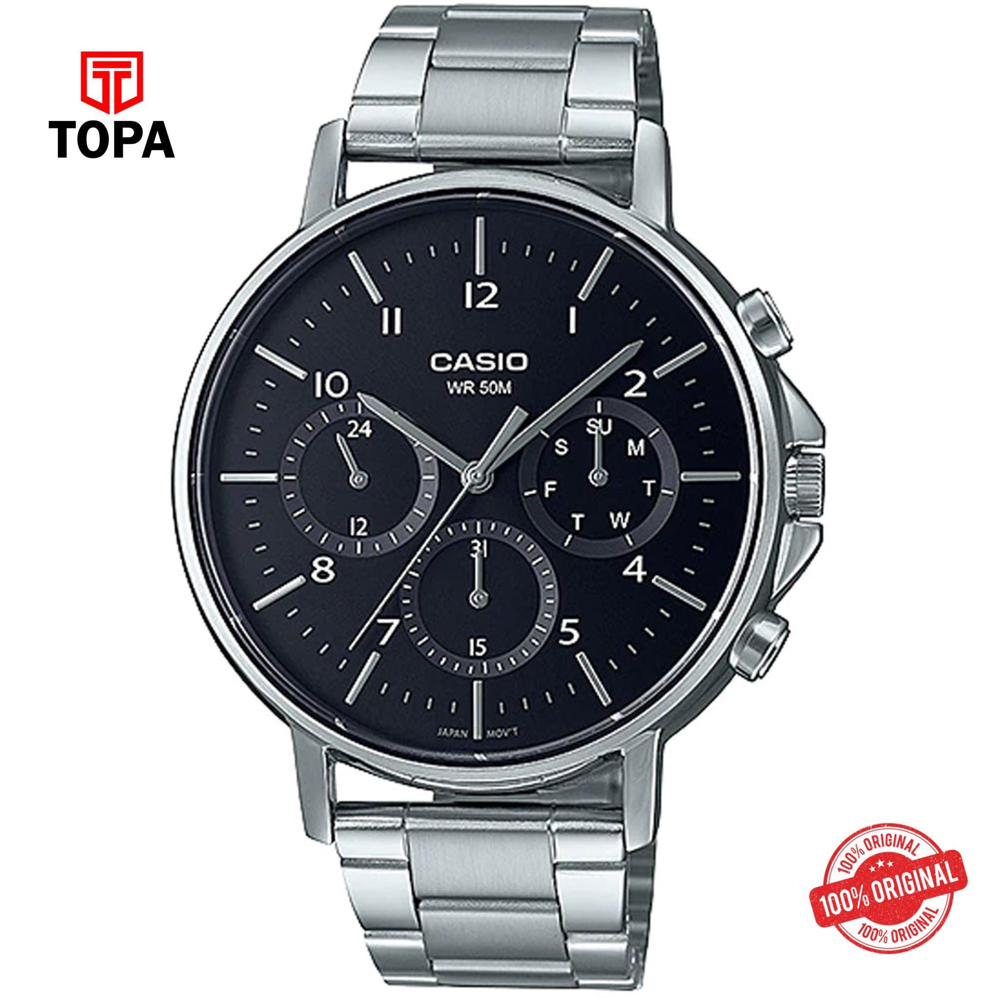 Topa Casio-MTP-E321D-1A-Metal-Band-Men-Watch - Product Image 1