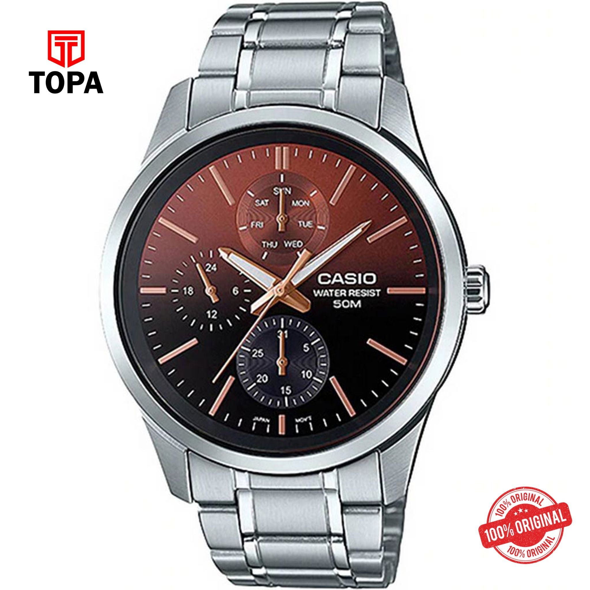 Topa Casio-MTP-E330D-5AVDF-Chain-Strap-Men-Watch - Product Image 1
