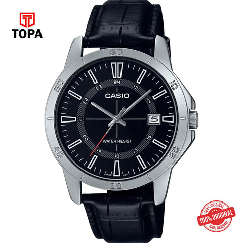 Topa Casio-MTP-V004L-1CU-Leather-Band-Men-Watch - Product Image 1