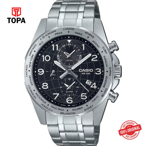 Topa Casio-MTP-W500D-1A-Metal-Band-Men-Watch - Product Image 1
