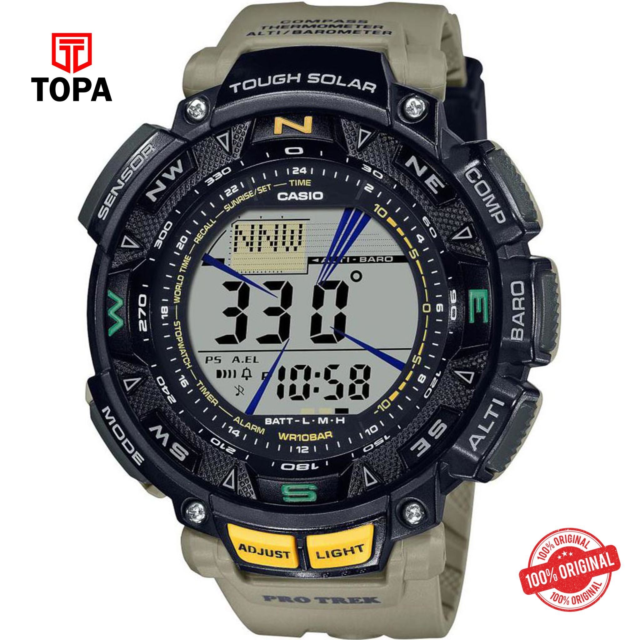 Topa Casio-Protrek-PRG-240-5D-Rubber-Band-Men-Watch - Product Image 1