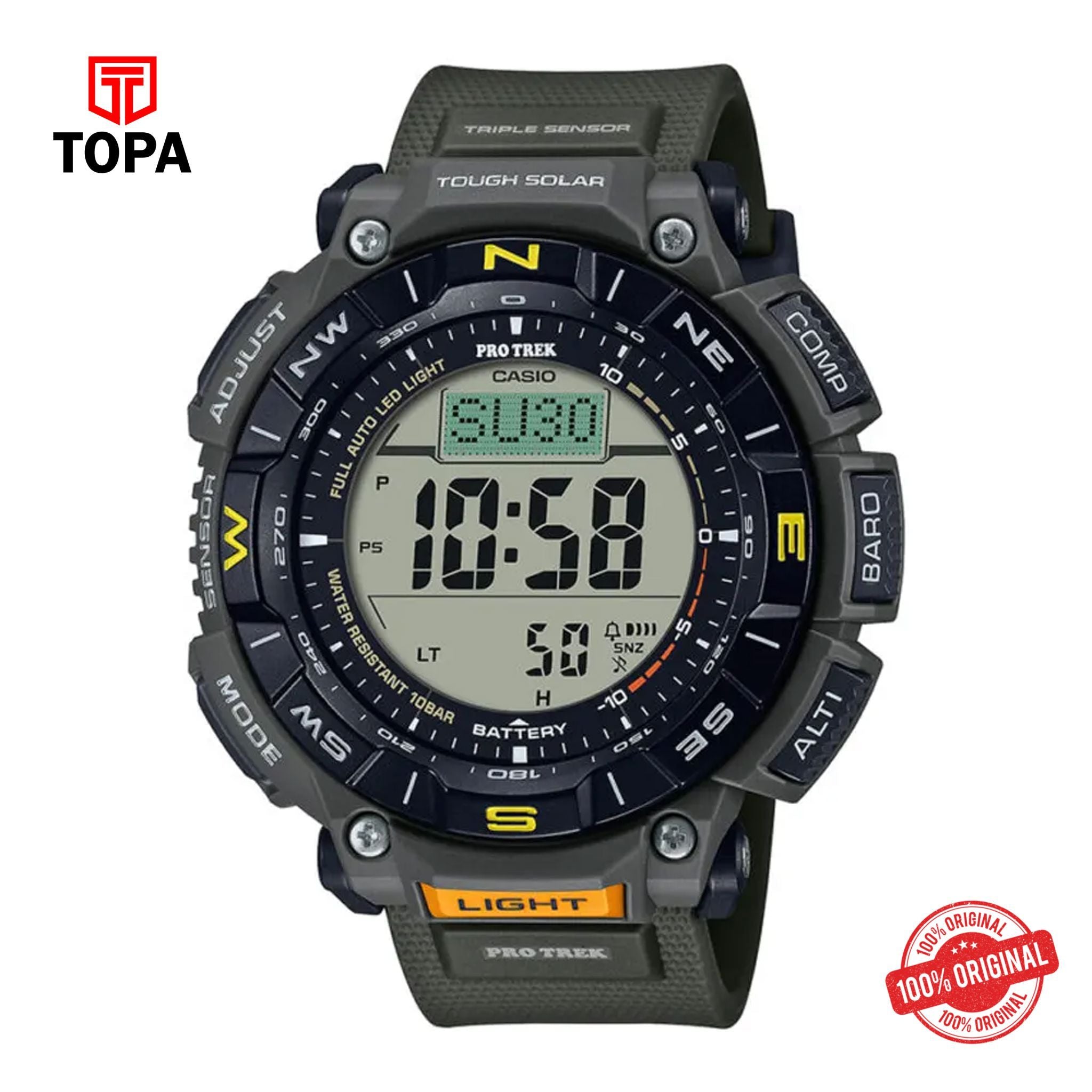 Topa Casio-Protrek-PRG-340-3D-Resin-Band-Men-Watch - Product Image 1