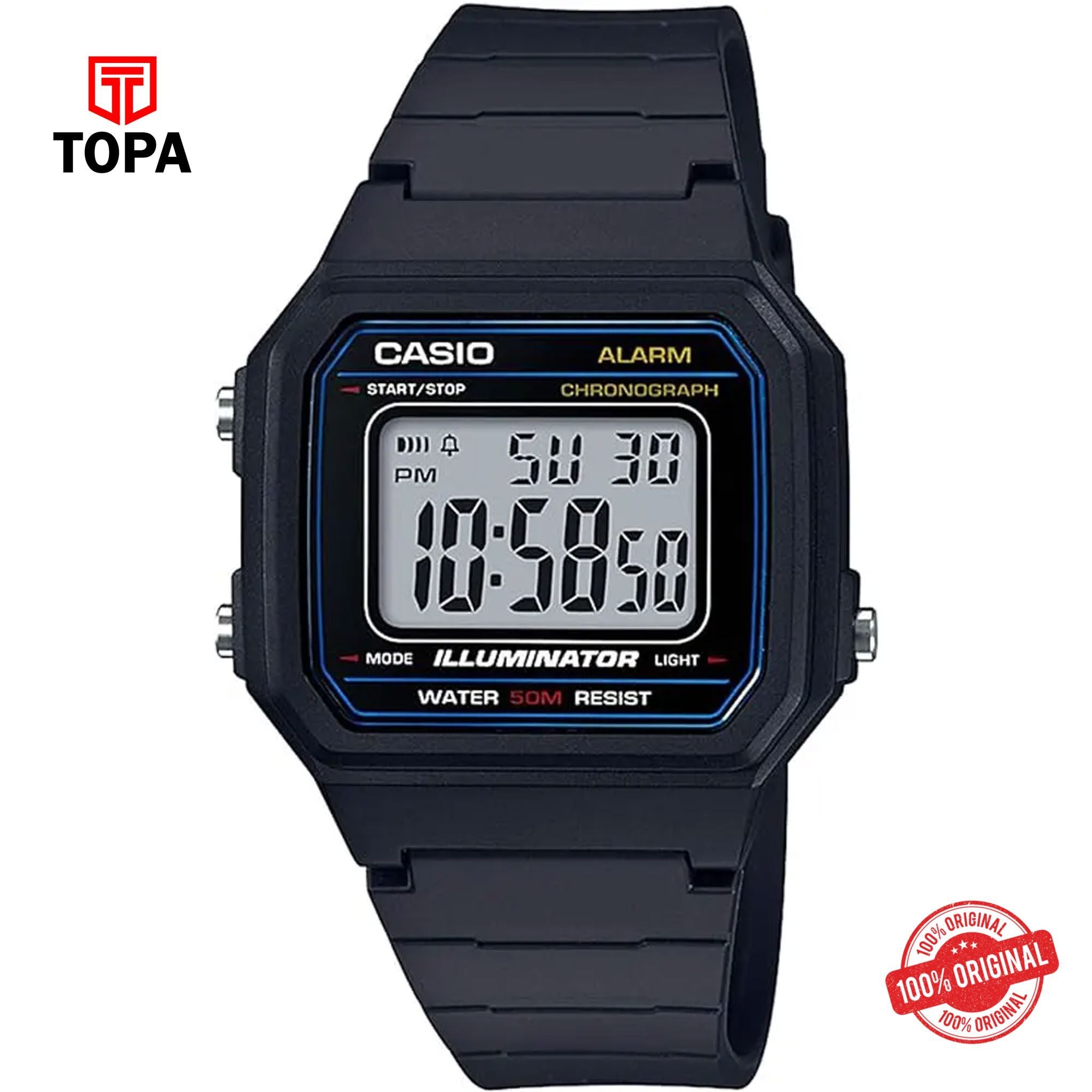 Casio W-217H-1AVCF Quartz Digital Men's Watch