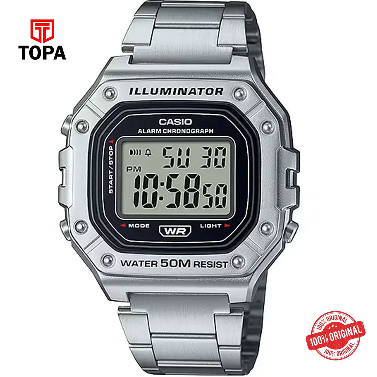 Casio W-218HD-1A Quartz Digital Unisex Watch