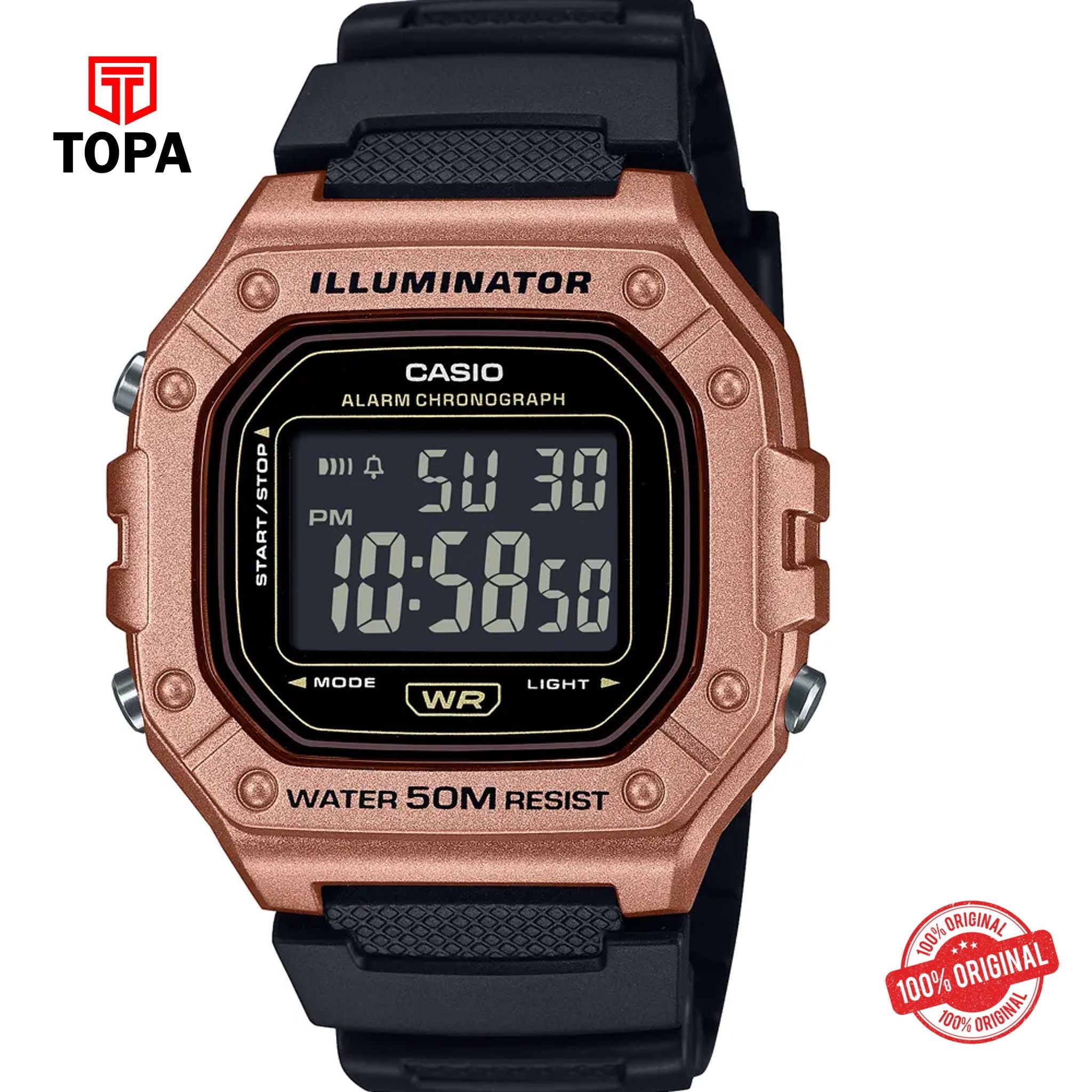 Casio W-218HM-5B Quartz Digital Men's Watch